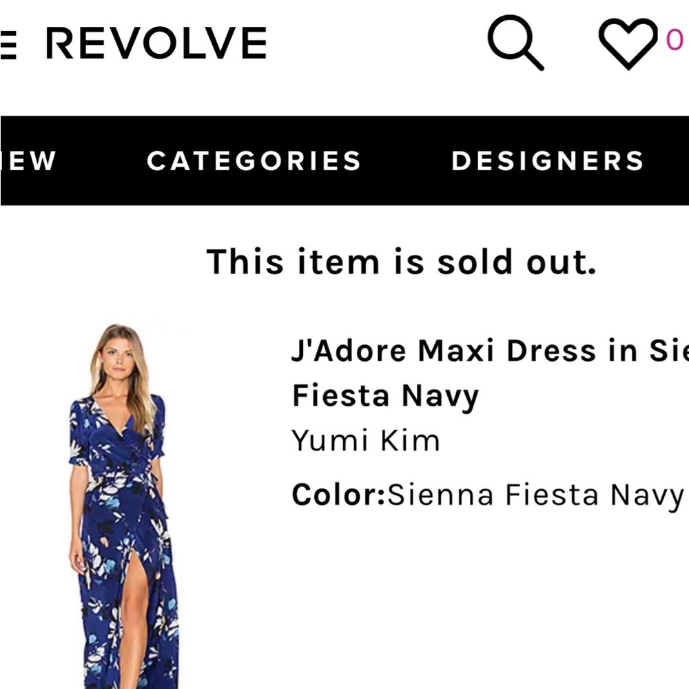 Revolve Yuki Kim J’adore Maxi Dress in Sienna Fiesta Navy. Size M. NWOT